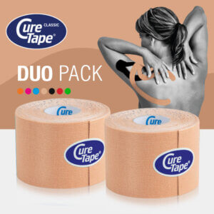 duo pack kinesiology tape beige curetape classic