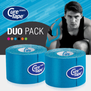 duo pack kinesiology tape blue curetape sports